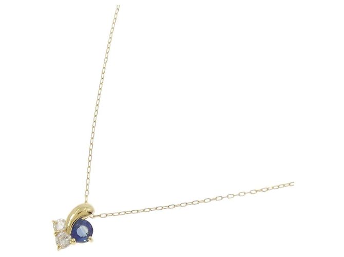 Autre Marque Collana in zaffiro e diamanti Au750 D'oro - vista 2