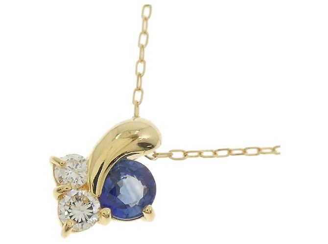 Autre Marque Collana in zaffiro e diamanti Au750 D'oro - vista 3