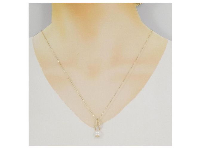 Autre Marque Collana con perle Akoya e diamanti Au750 D'oro - vista 6