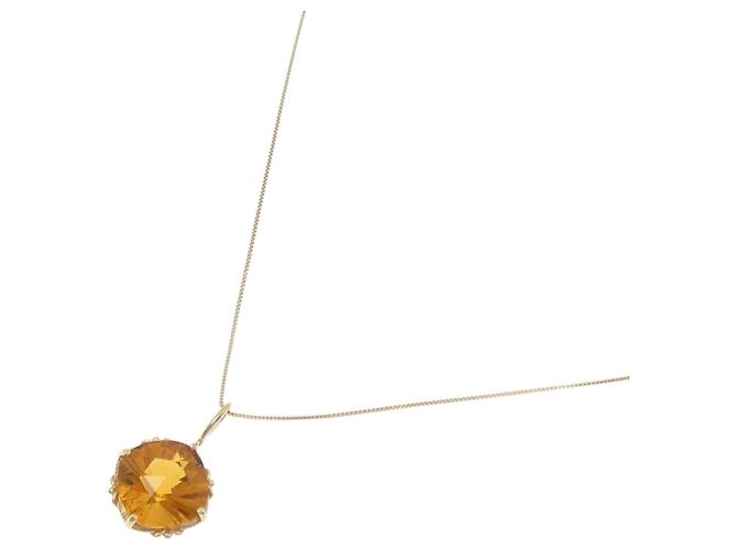 Autre Marque Collana in citrino e diamanti Au750 D'oro - vista 2