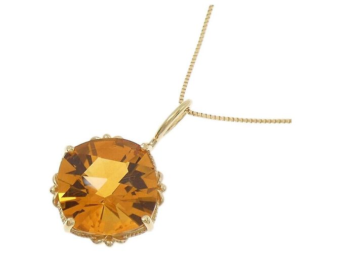 Autre Marque Collana in citrino e diamanti Au750 D'oro - vista 3