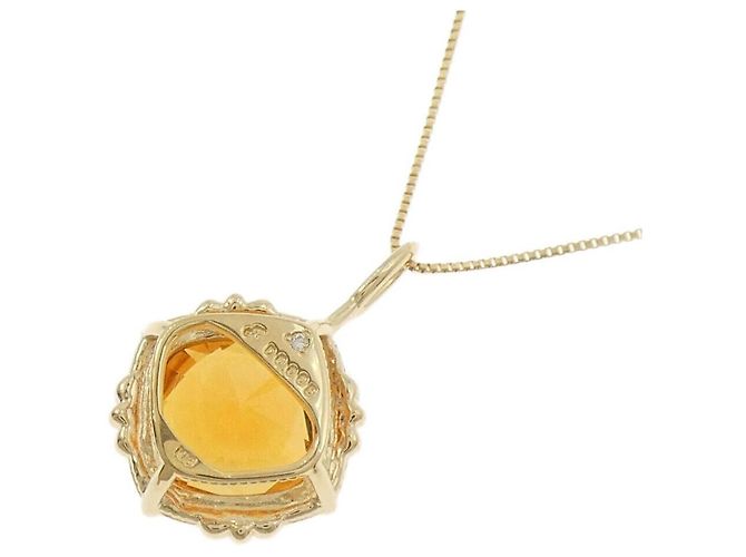 Autre Marque Collana in citrino e diamanti Au750 D'oro - vista 4