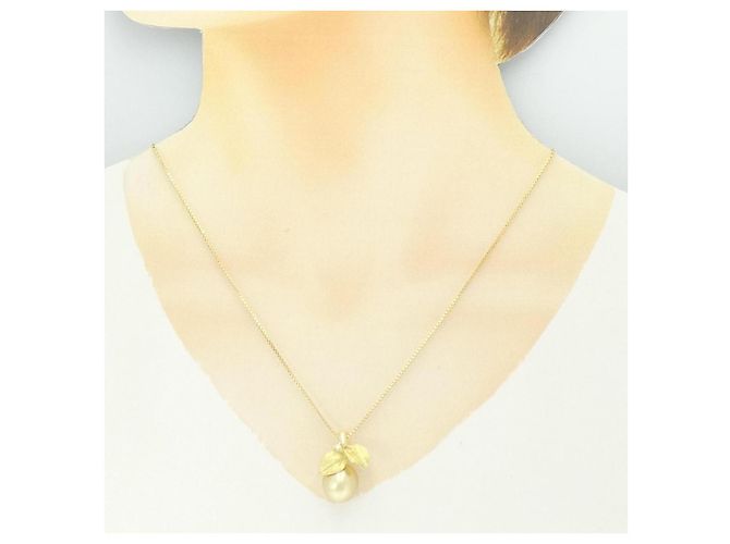 Autre Marque Collana con perle bianche del Mar di Andamman e diamanti Au750 D'oro - vista 6