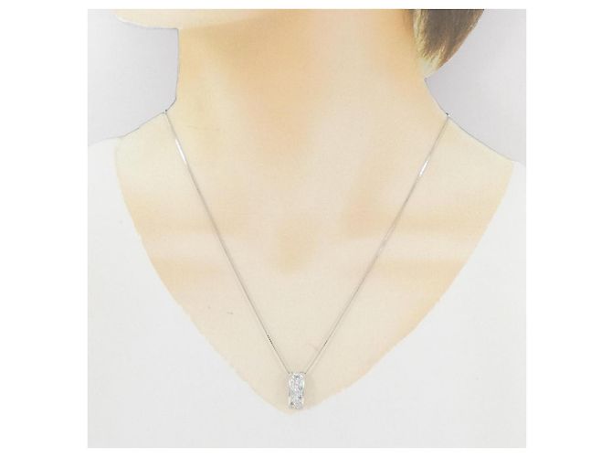 Autre Marque Collana in oro bianco Au750, tormalina e diamante Argento - vista 6