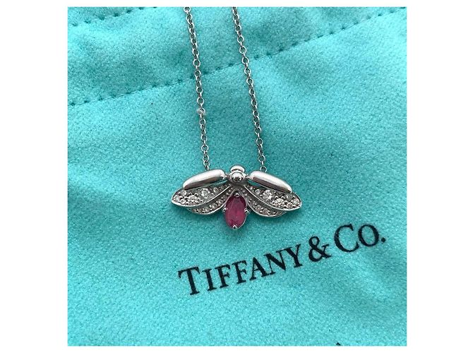 Collana Tiffany & Co. Flowering Series Tourmalina Rossa Argento - vista 4