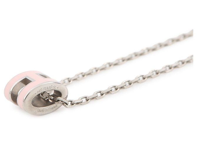 Hermès Collar Hermes Mini Pop H Plata Rosa - vista 2
