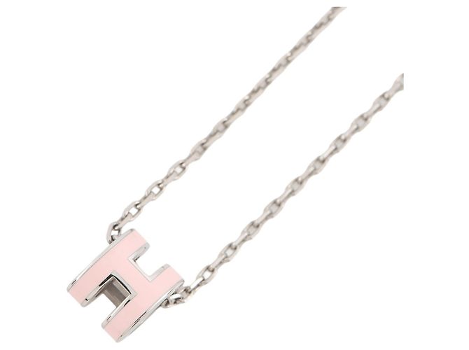 Hermès Collar Hermes Mini Pop H Plata Rosa - vista 3