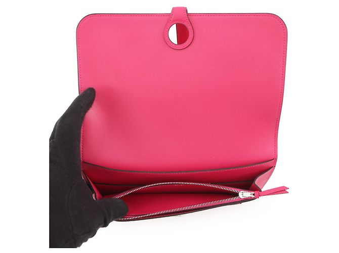 Hermès Cartera larga Duo Dogon GM Hermes Rosa - vista 5