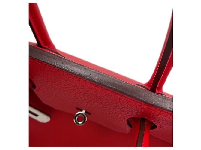 Hermès Borsa Hermes Birkin 30 Rouge Casaque Rosso - vista 11