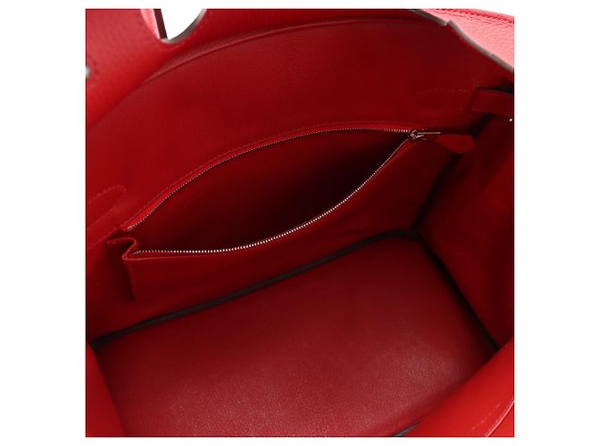 Hermès Borsa Hermes Birkin 30 Rouge Casaque Rosso - vista 7