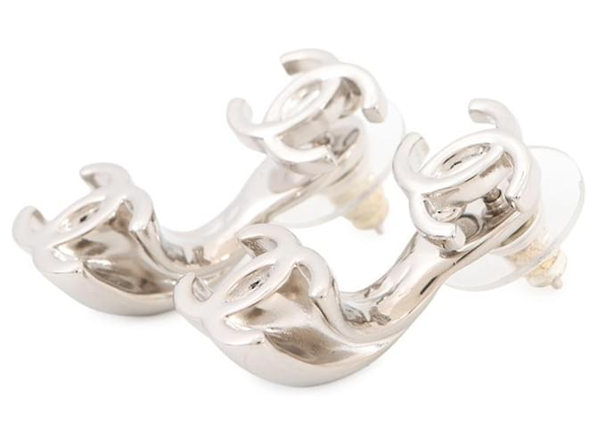 Orecchini a lobo Chanel Silver Argento - vista 3