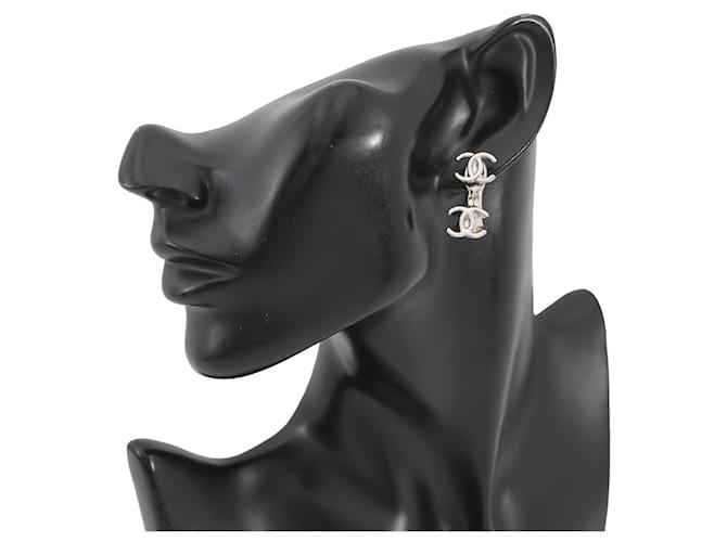 Orecchini a lobo Chanel Silver Argento - vista 6