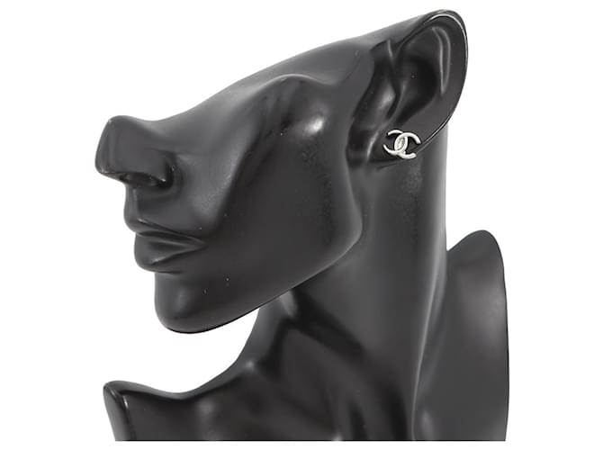 Orecchini a lobo Chanel Silver Argento - vista 7