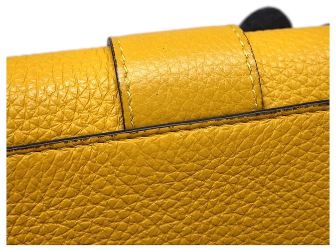 Pochette Micro Flat Baguette in pelle gialla Fendi Giallo - vista 7