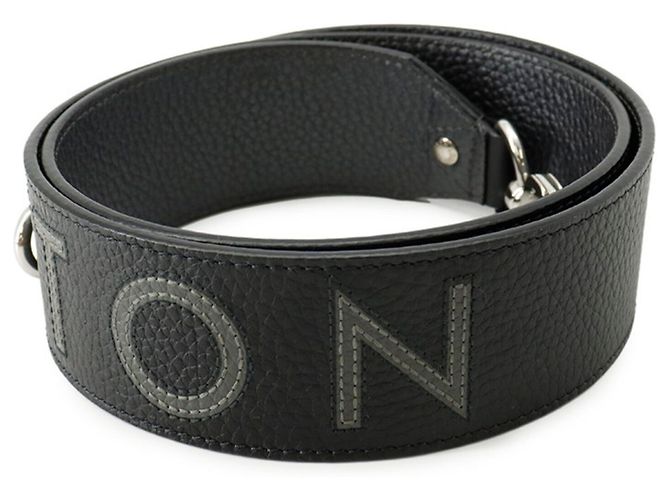 Tracolla in pelle nera Louis Vuitton Nero - vista 2