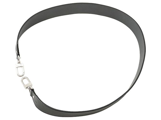 Tracolla in pelle nera Louis Vuitton Nero - vista 4