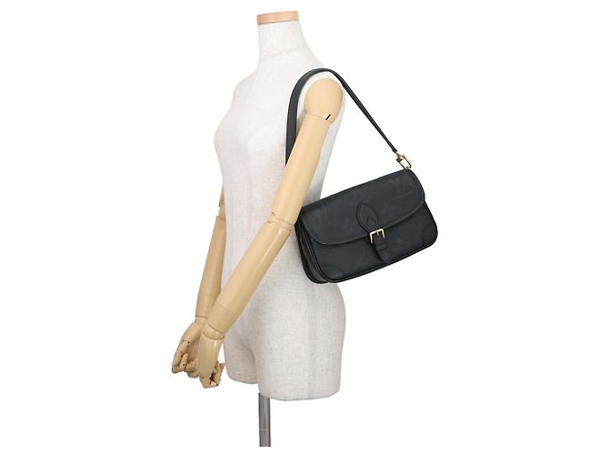 Borsa a Spalla Louis Vuitton Monogram Empreinte Diane Nero Porpora - vista 4