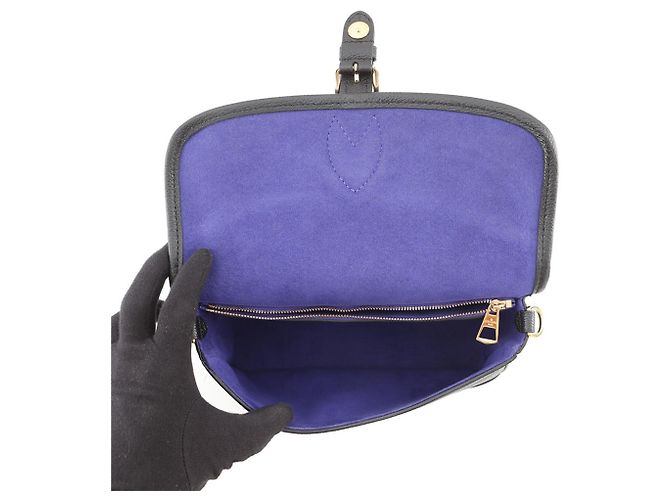Borsa a Spalla Louis Vuitton Monogram Empreinte Diane Nero Porpora - vista 6