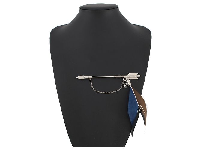 Spilla Louis Vuitton Arrow Feather Argento Multicolore - vista 5