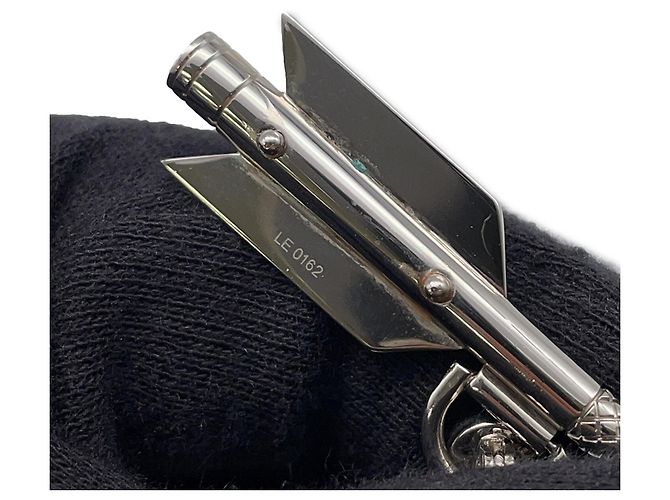 Spilla Louis Vuitton Arrow Feather Argento Multicolore - vista 9