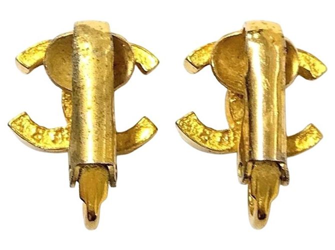 Timeless Orecchini Chanel Coco Mark 233 Vintage Gold Clip D'oro - vista 2