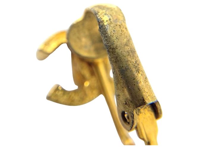 Timeless Orecchini Chanel Coco Mark 233 Vintage Gold Clip D'oro - vista 6
