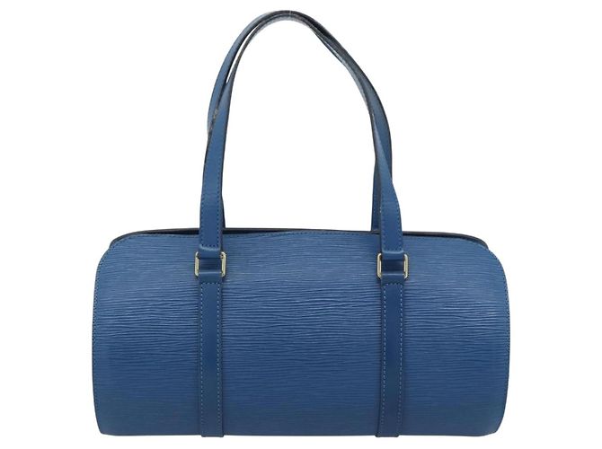 Louis Vuitton Soufflot in pelle Epi Blu - vista 2