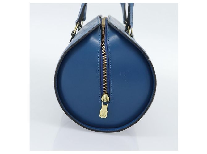 Louis Vuitton Soufflot in pelle Epi Blu - vista 3