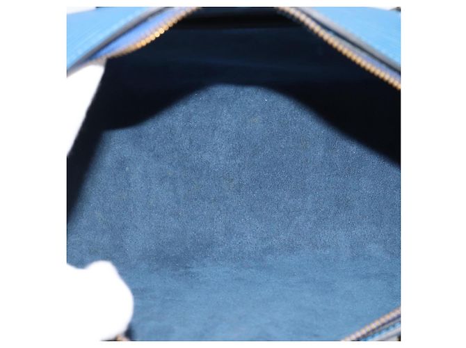 Louis Vuitton Soufflot in pelle Epi Blu - vista 5