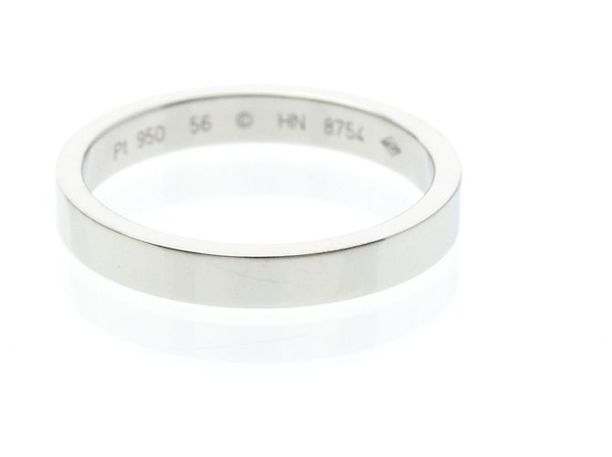 C de Cartier Cartier Ehering Platin 3mm Silber - Ansicht 2