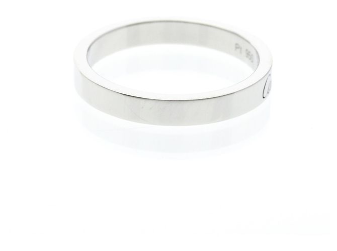 C de Cartier Cartier Ehering Platin 3mm Silber - Ansicht 4