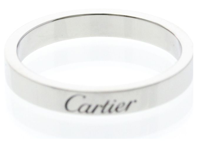 C de Cartier Cartier Ehering Platin 3mm Silber - Ansicht 6