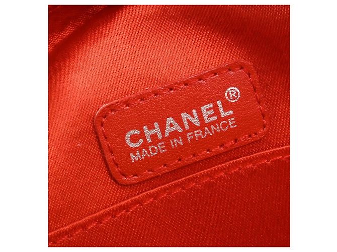Pochette da polso rotonda Chanel Travel Line Nylon Arancione - vista 4