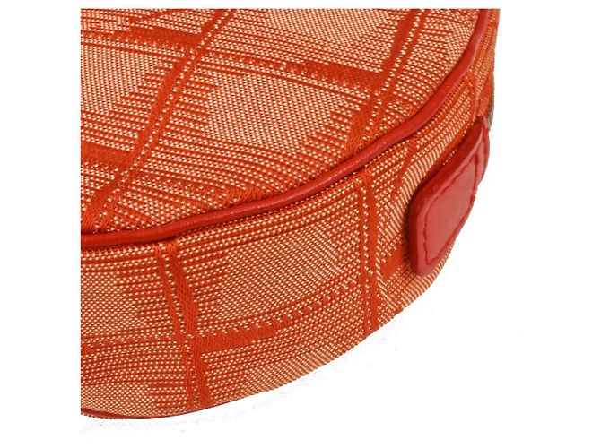 Pochette da polso rotonda Chanel Travel Line Nylon Arancione - vista 6