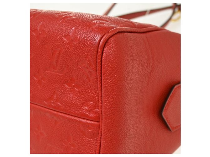 Louis Vuitton Speedy Bandouliere NM Monogram Empreinte Leather 25 Rosso - vista 7