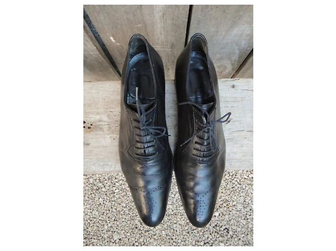 N.D.C. Made By Hand Schwarze Lederschuhe für Herren - Ansicht 2