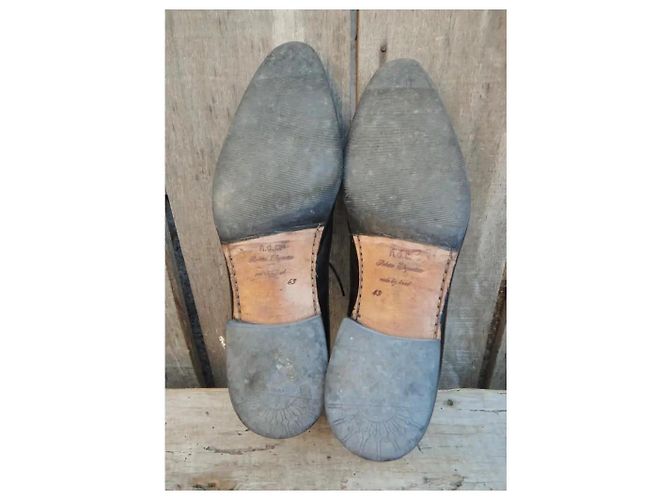 N.D.C. Made By Hand Schwarze Lederschuhe für Herren - Ansicht 3