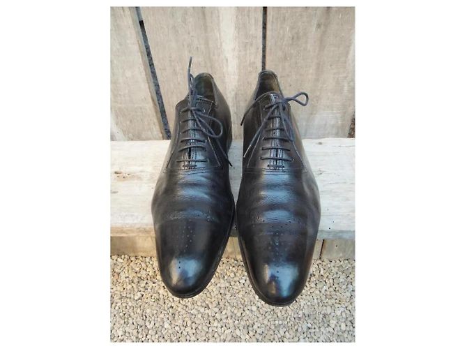 N.D.C. Made By Hand Schwarze Lederschuhe für Herren - Ansicht 6
