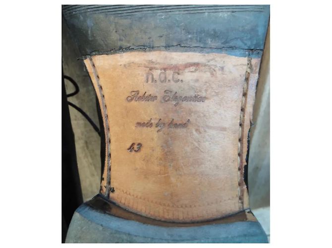 N.D.C. Made By Hand Schwarze Lederschuhe für Herren - Ansicht 8