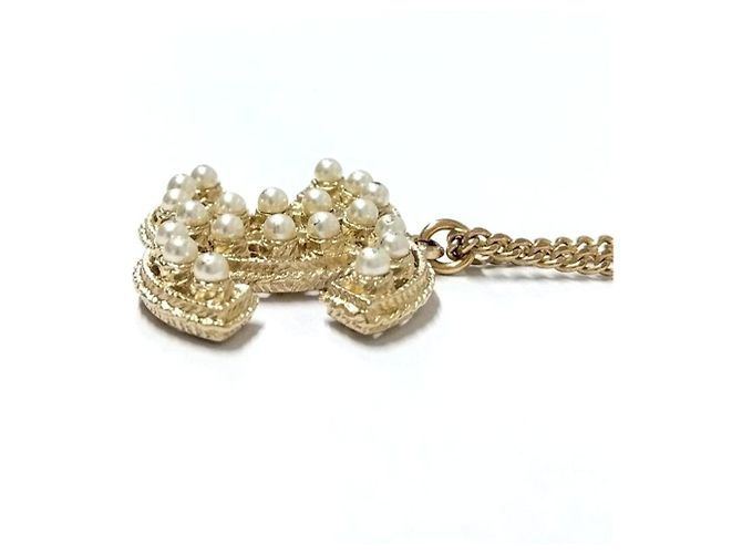 Collar Chanel A15V Coco Mark Dorado - vista 3