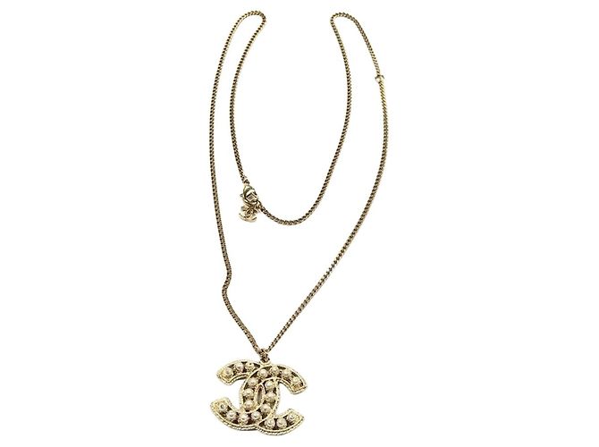 Collar Chanel A15V Coco Mark Dorado - vista 4