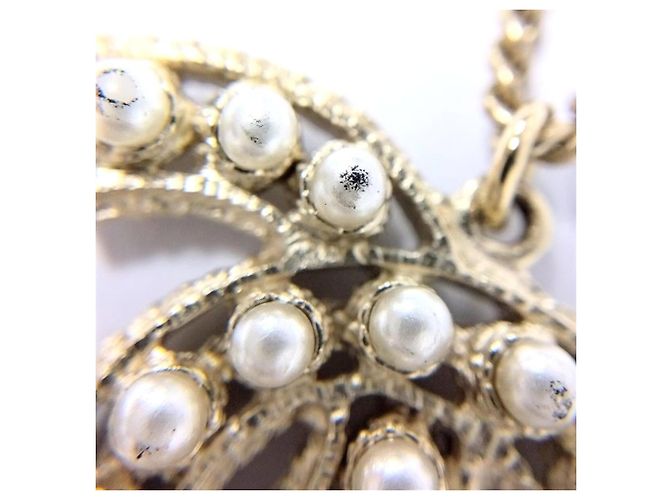 Collar Chanel A15V Coco Mark Dorado - vista 7
