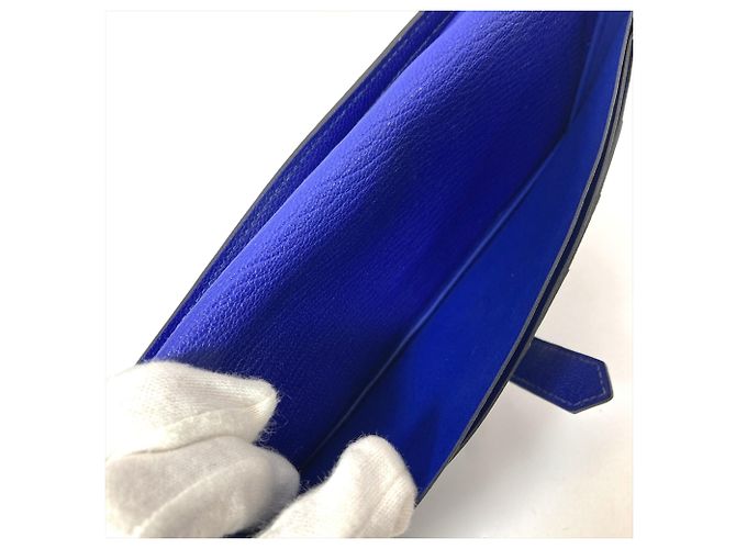 Hermès Bearn Soufflé Long Wallet Blau - Ansicht 10