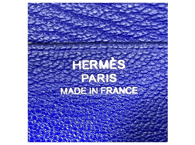 Hermès Bearn Soufflé Long Wallet Blau - Ansicht 11