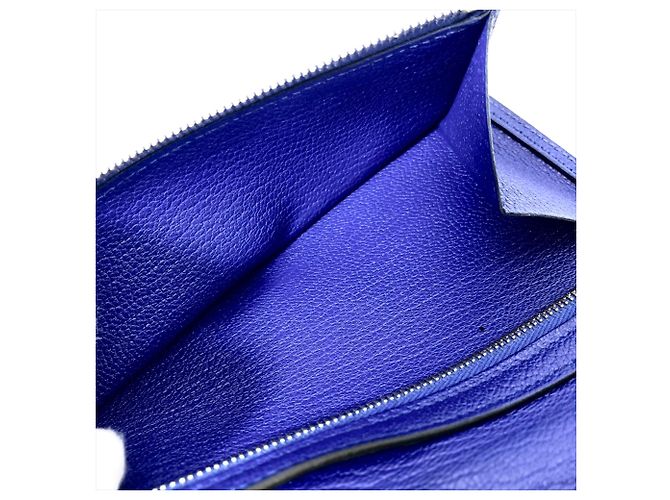 Hermès Bearn Soufflé Long Wallet Blau - Ansicht 13
