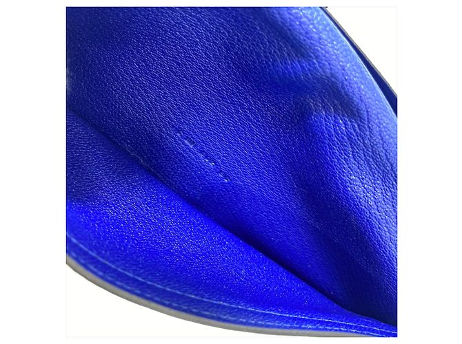 Hermès Bearn Soufflé Long Wallet Blau - Ansicht 14