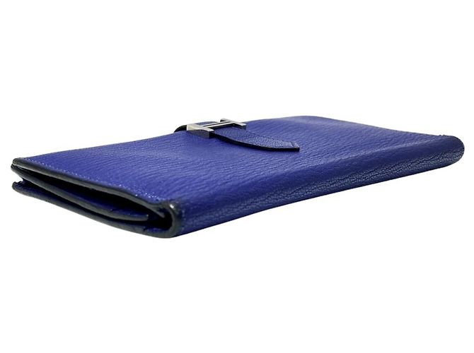 Hermès Bearn Soufflé Long Wallet Blau - Ansicht 3