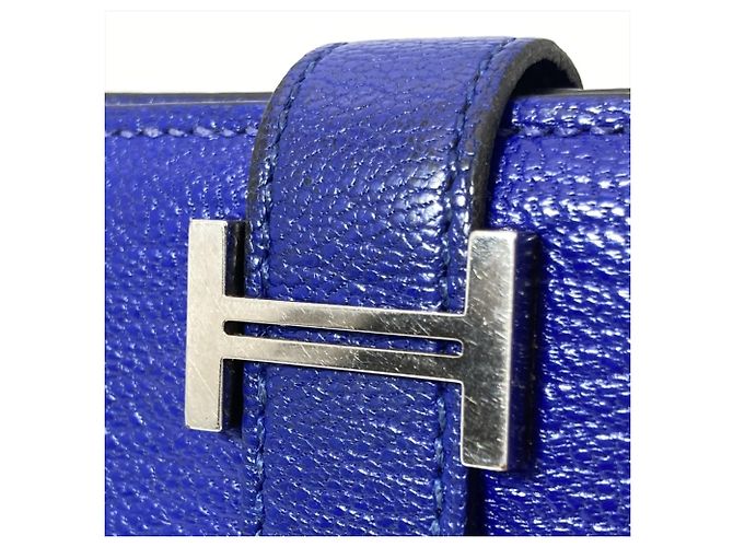 Hermès Bearn Soufflé Long Wallet Blau - Ansicht 5