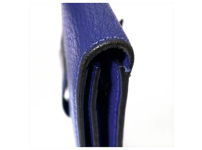 Hermès Bearn Soufflé Long Wallet Blau - Ansicht 7