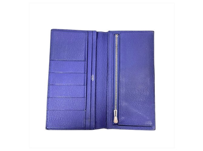 Hermès Bearn Soufflé Long Wallet Blau - Ansicht 8